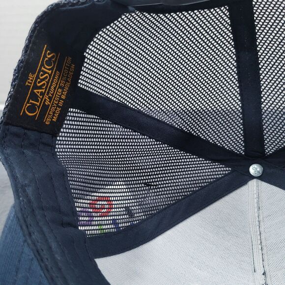 Trap Golf Embroidered Snapback Hat Navy Blue Trucker Mesh NWT - Picture 11 of 12